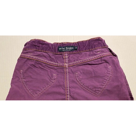 Mini Boden Girls Corduroy Skirt Heart Pockets Purple Size 7-8 School Holiday - Picture 6 of 8